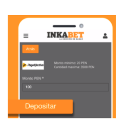 paso 4 como depositar en inkabet